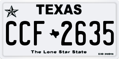 TX license plate CCF2635