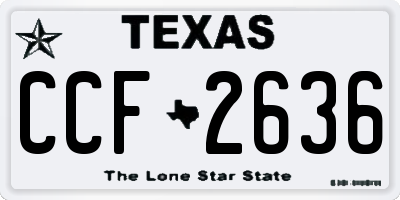 TX license plate CCF2636