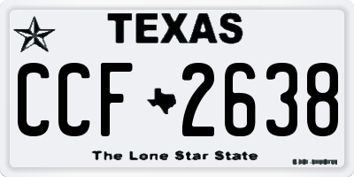 TX license plate CCF2638