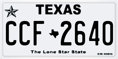 TX license plate CCF2640