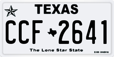 TX license plate CCF2641