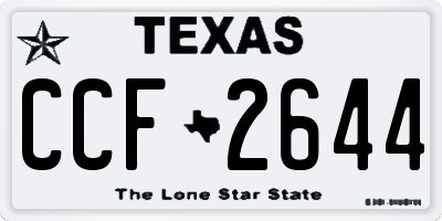 TX license plate CCF2644