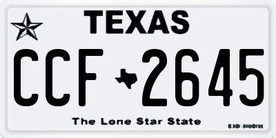 TX license plate CCF2645