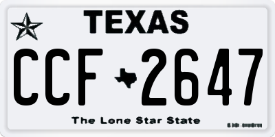 TX license plate CCF2647