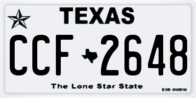 TX license plate CCF2648