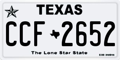TX license plate CCF2652