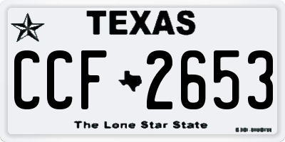 TX license plate CCF2653