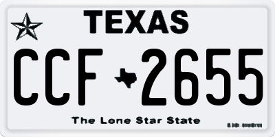 TX license plate CCF2655