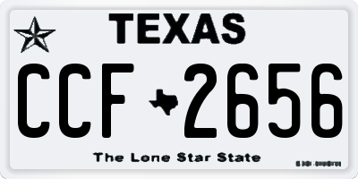 TX license plate CCF2656
