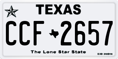 TX license plate CCF2657