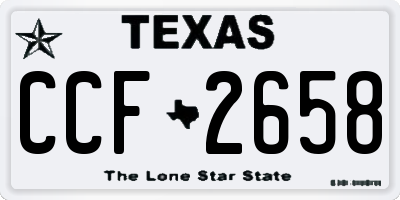 TX license plate CCF2658