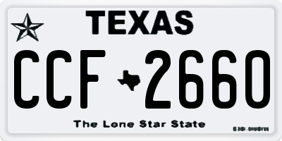 TX license plate CCF2660