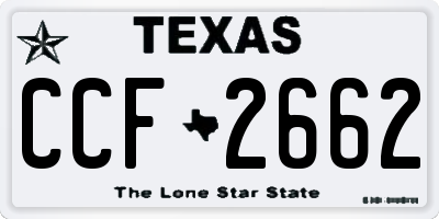 TX license plate CCF2662