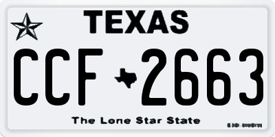 TX license plate CCF2663