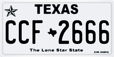 TX license plate CCF2666