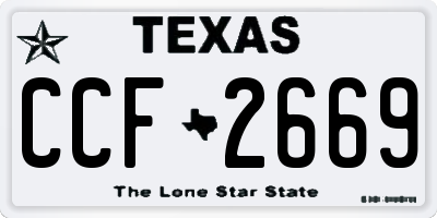 TX license plate CCF2669