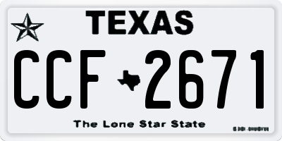 TX license plate CCF2671