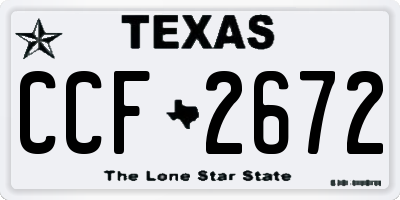 TX license plate CCF2672