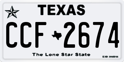 TX license plate CCF2674
