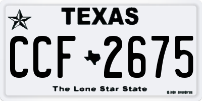 TX license plate CCF2675