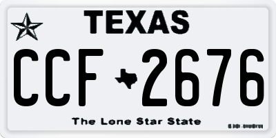 TX license plate CCF2676