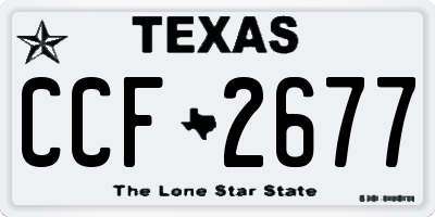 TX license plate CCF2677