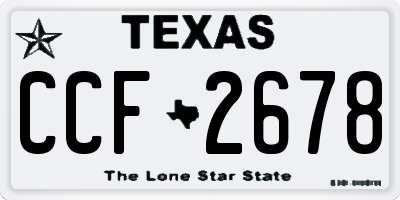 TX license plate CCF2678