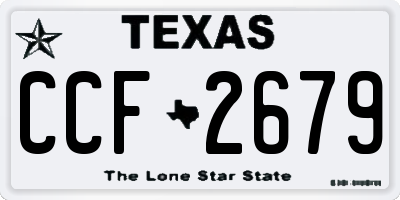 TX license plate CCF2679