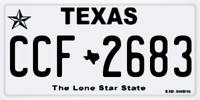 TX license plate CCF2683