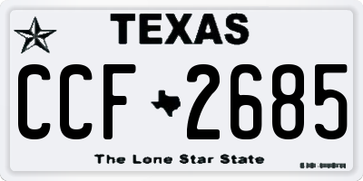 TX license plate CCF2685