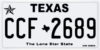 TX license plate CCF2689