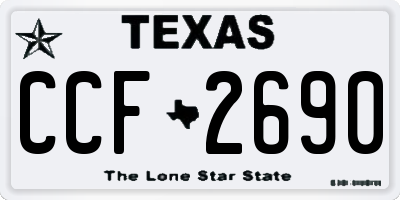 TX license plate CCF2690