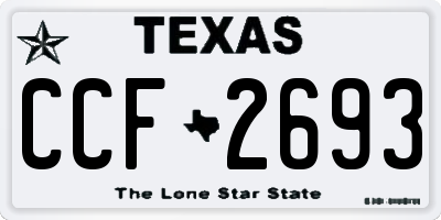 TX license plate CCF2693