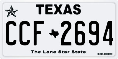 TX license plate CCF2694