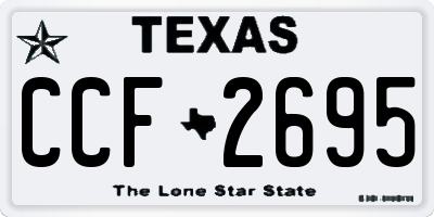 TX license plate CCF2695