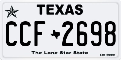 TX license plate CCF2698