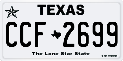 TX license plate CCF2699
