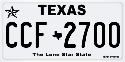 TX license plate CCF2700