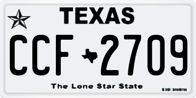 TX license plate CCF2709