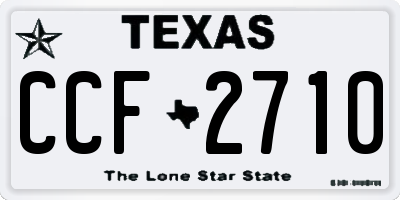 TX license plate CCF2710