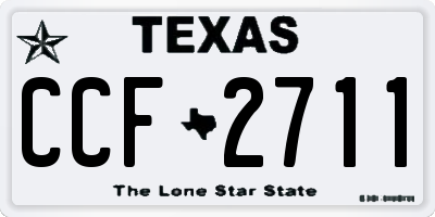 TX license plate CCF2711