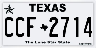 TX license plate CCF2714
