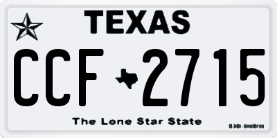 TX license plate CCF2715