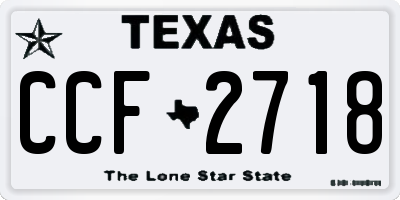 TX license plate CCF2718