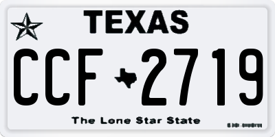 TX license plate CCF2719