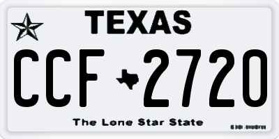 TX license plate CCF2720