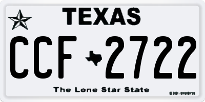 TX license plate CCF2722