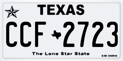 TX license plate CCF2723