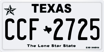 TX license plate CCF2725
