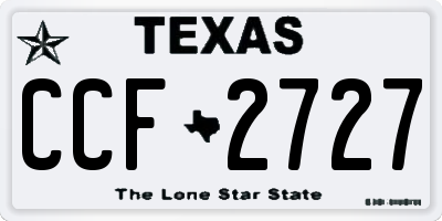 TX license plate CCF2727